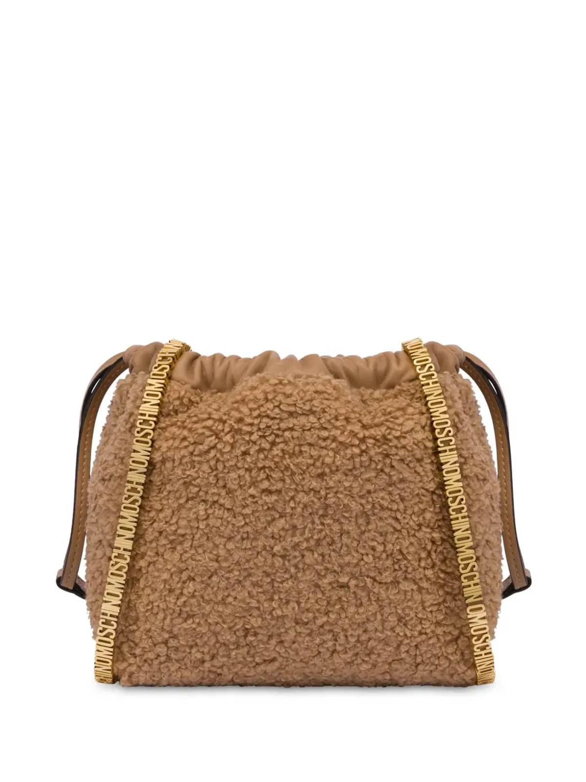 Moschino ロゴ文字入り フェイクシェアリング ショルダーバッグ - ブラウン - 画像2
