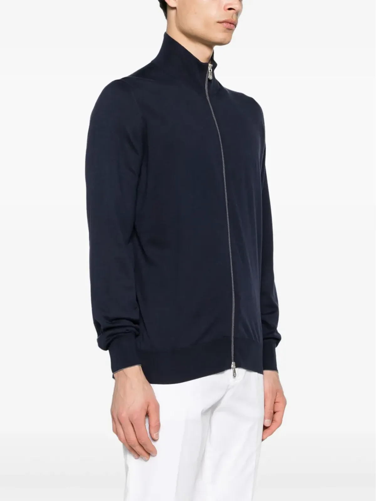 Brunello Cucinelli ジップアップ コットン カーディガン - ブルー - 画像3