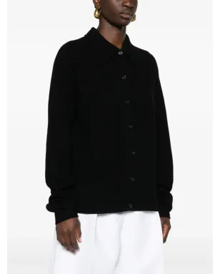 TOTEME シャツカラー カシミア カーディガン - ブラック - サムネイル3