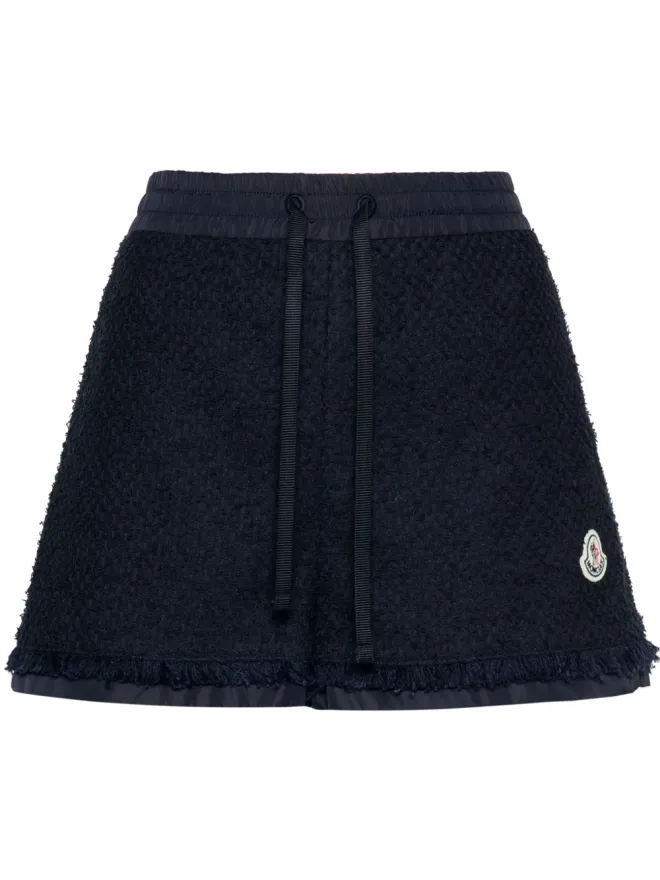 Moncler Moncler ロゴパッチ ツイードショーツ - ブルーの商品画像