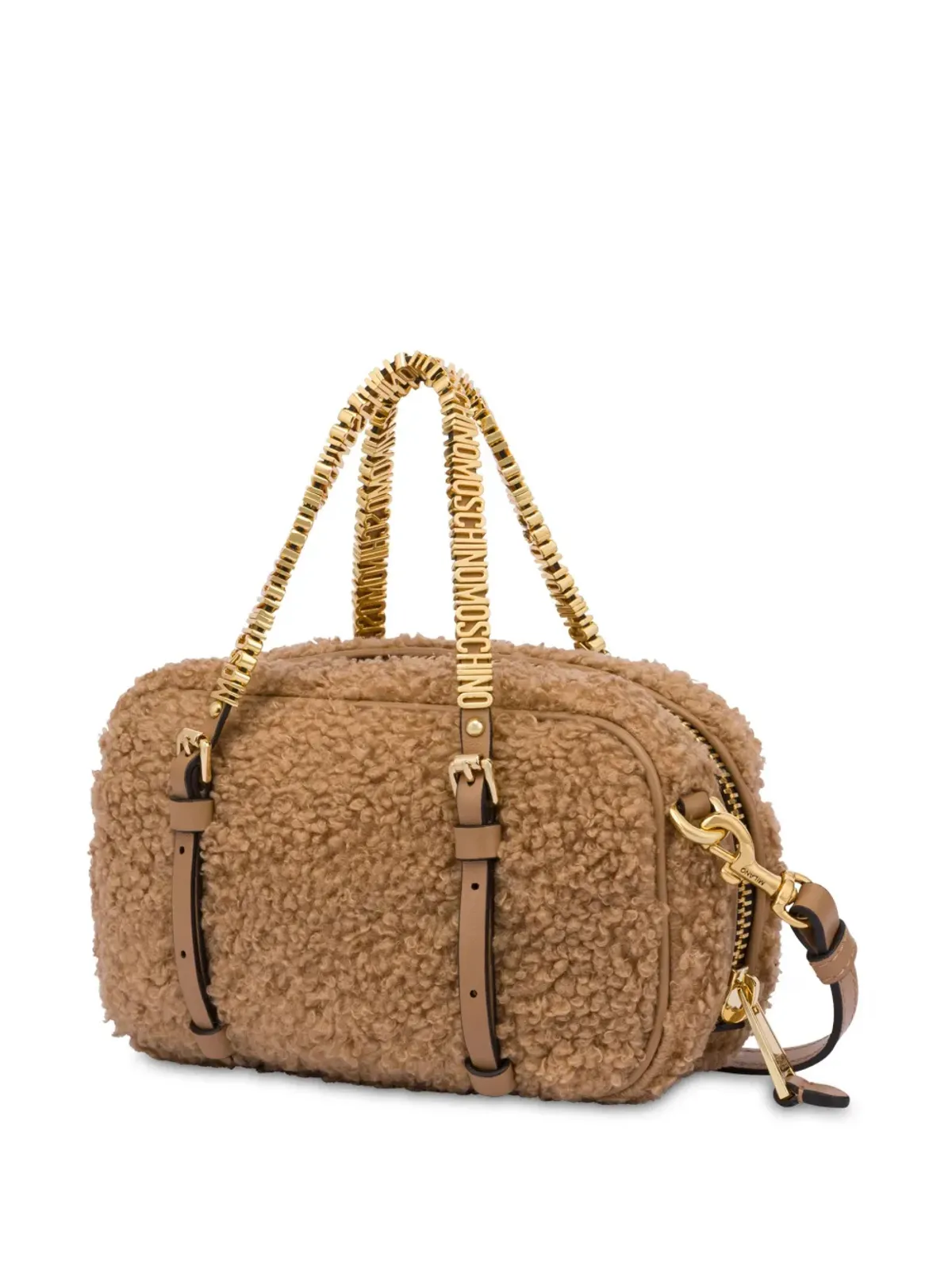 Moschino ロゴレタリング フリース トートバッグ - 画像2