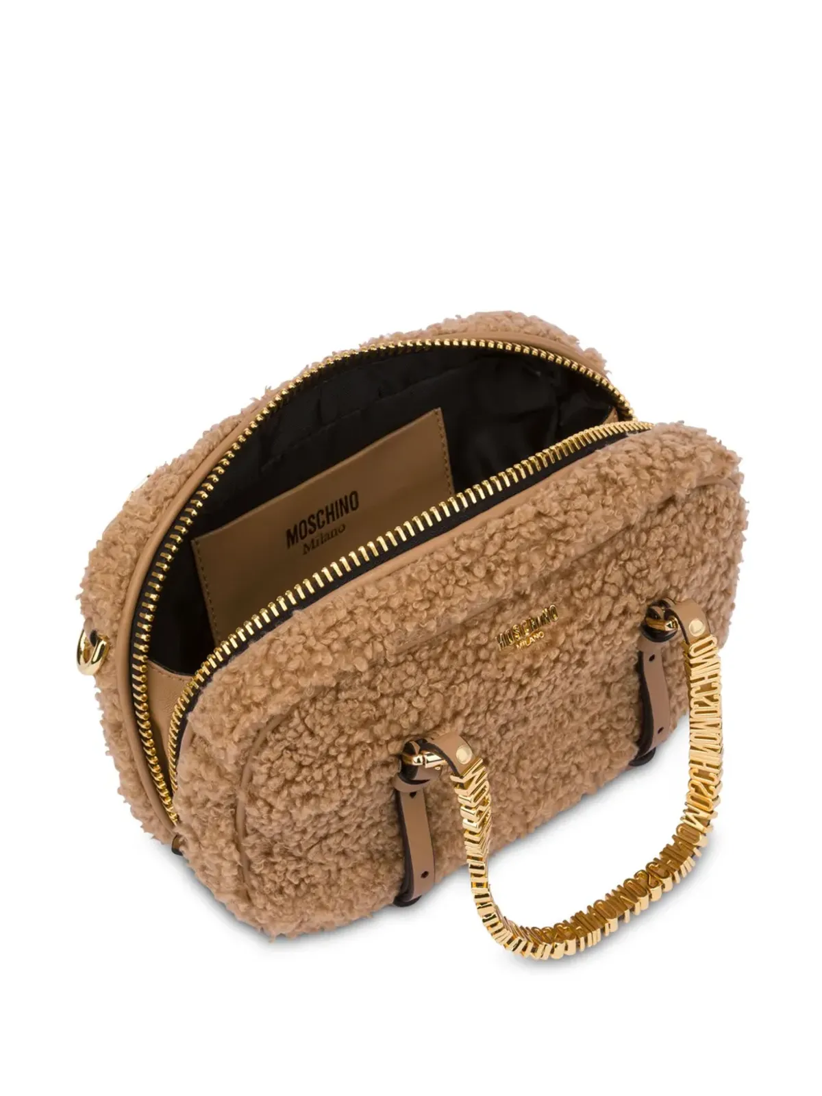 Moschino ロゴレタリング フリース トートバッグ - 画像3