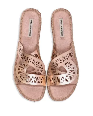 Karl Lagerfeld Souk Interlok Loop espadrille slides - Pink - サムネイル5