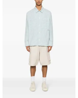 Maison Kitsuné ストライプコットンシャツ - ブルー - サムネイル2