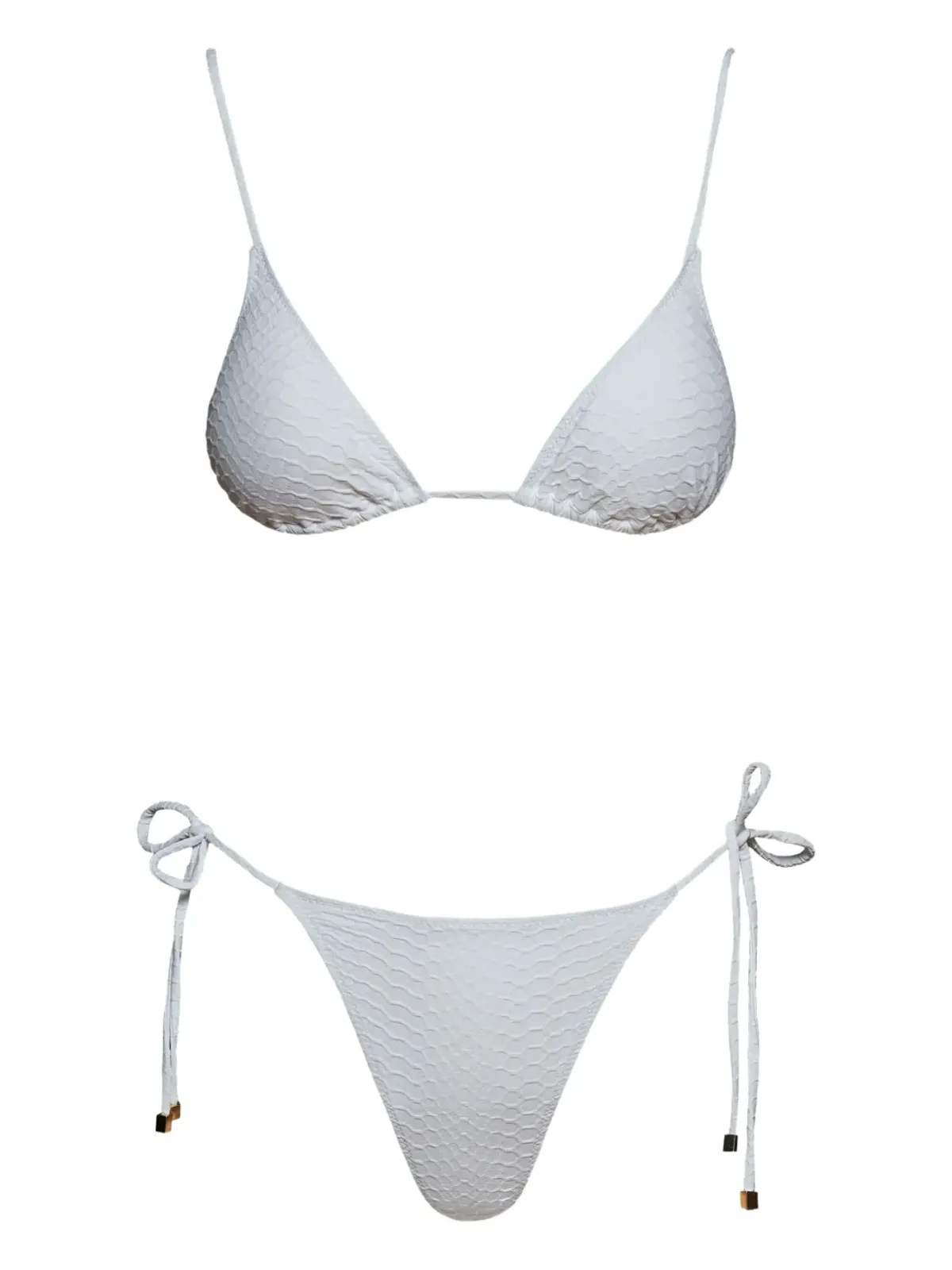 Noire Swimwear Nikki snakeskin風ビキニセット - 画像1