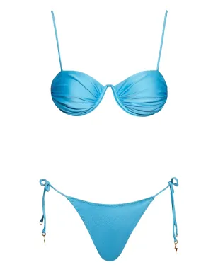 Noire Swimwear モノワイヤーサテンビキニセット - サムネイル1