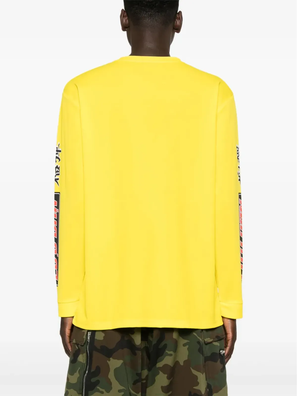 LỰU ĐẠN graphic-print jersey - Yellow - 画像4