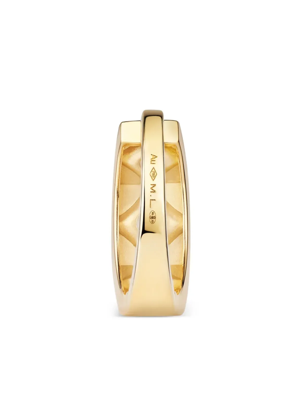 Marie Lichtenberg 18K イエローゴールド ダイヤモンド フープ ピアス - 画像2