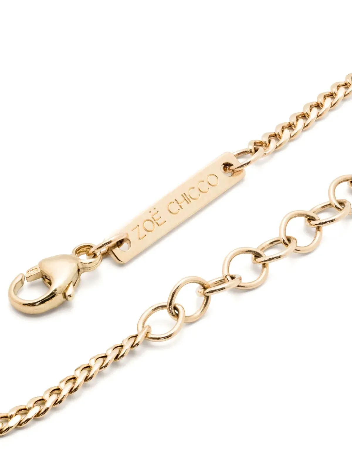 Zoë Chicco 14kt イエローゴールド ダイヤモンド チェーン ブレスレット - 画像4