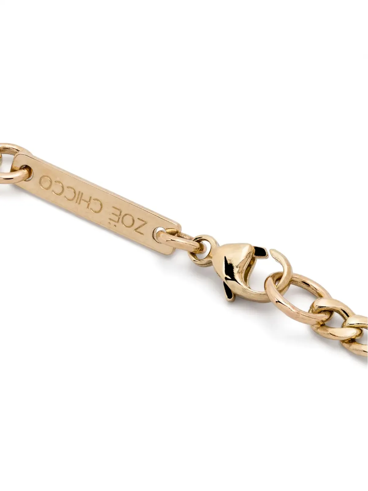 Zoë Chicco 14kt イエローゴールド テニスセグメント ダイヤモンド ネックレス - 画像4