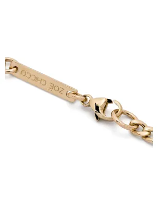 Zoë Chicco 14kt イエローゴールド テニスセグメント ダイヤモンド ネックレス - サムネイル4
