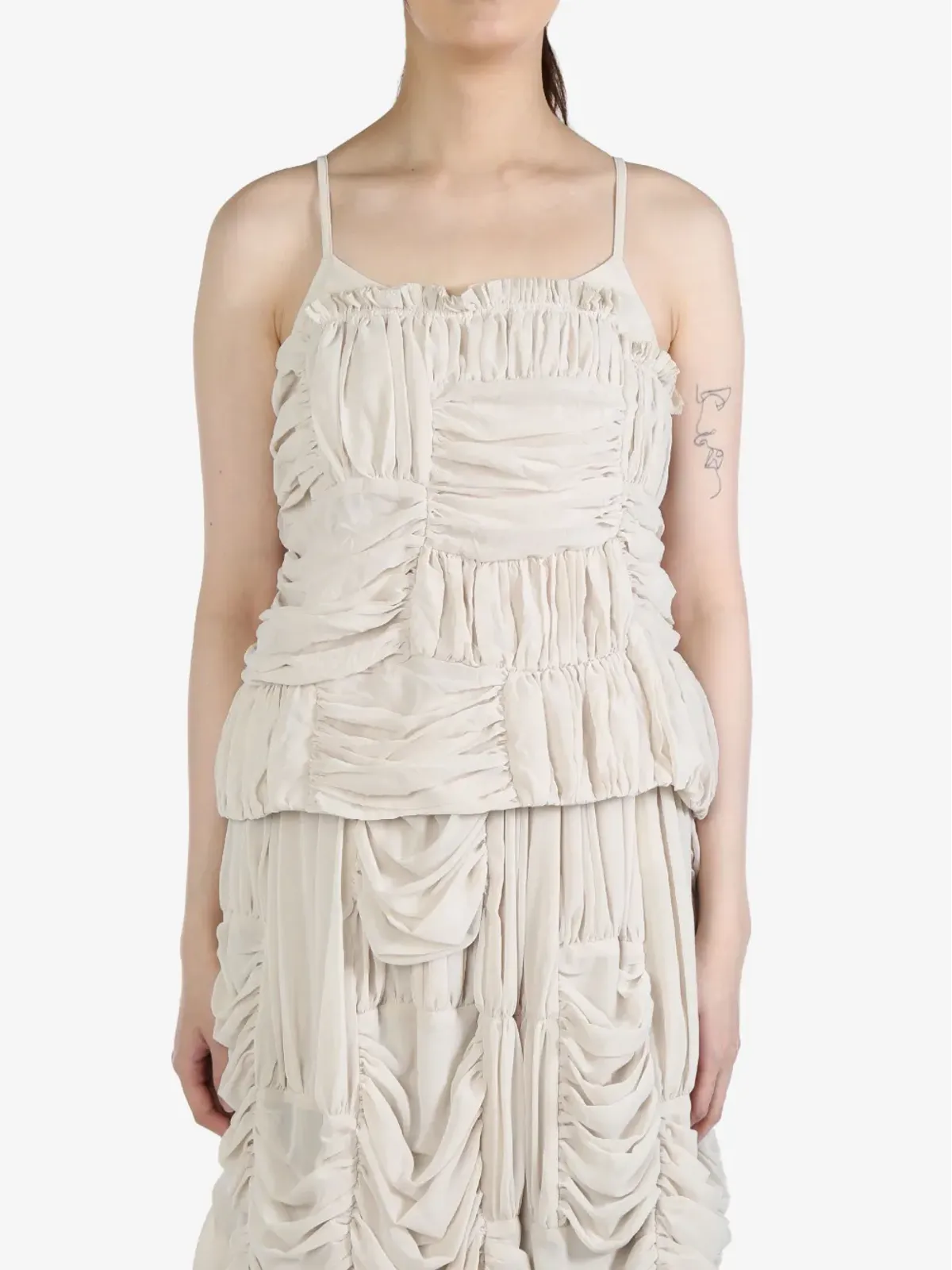 Comme des Garçons TAO ドレープノースリーブトップ - 画像2