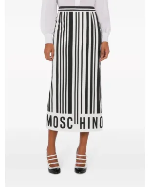 Moschino ロゴプリントストライプスカート - サムネイル2