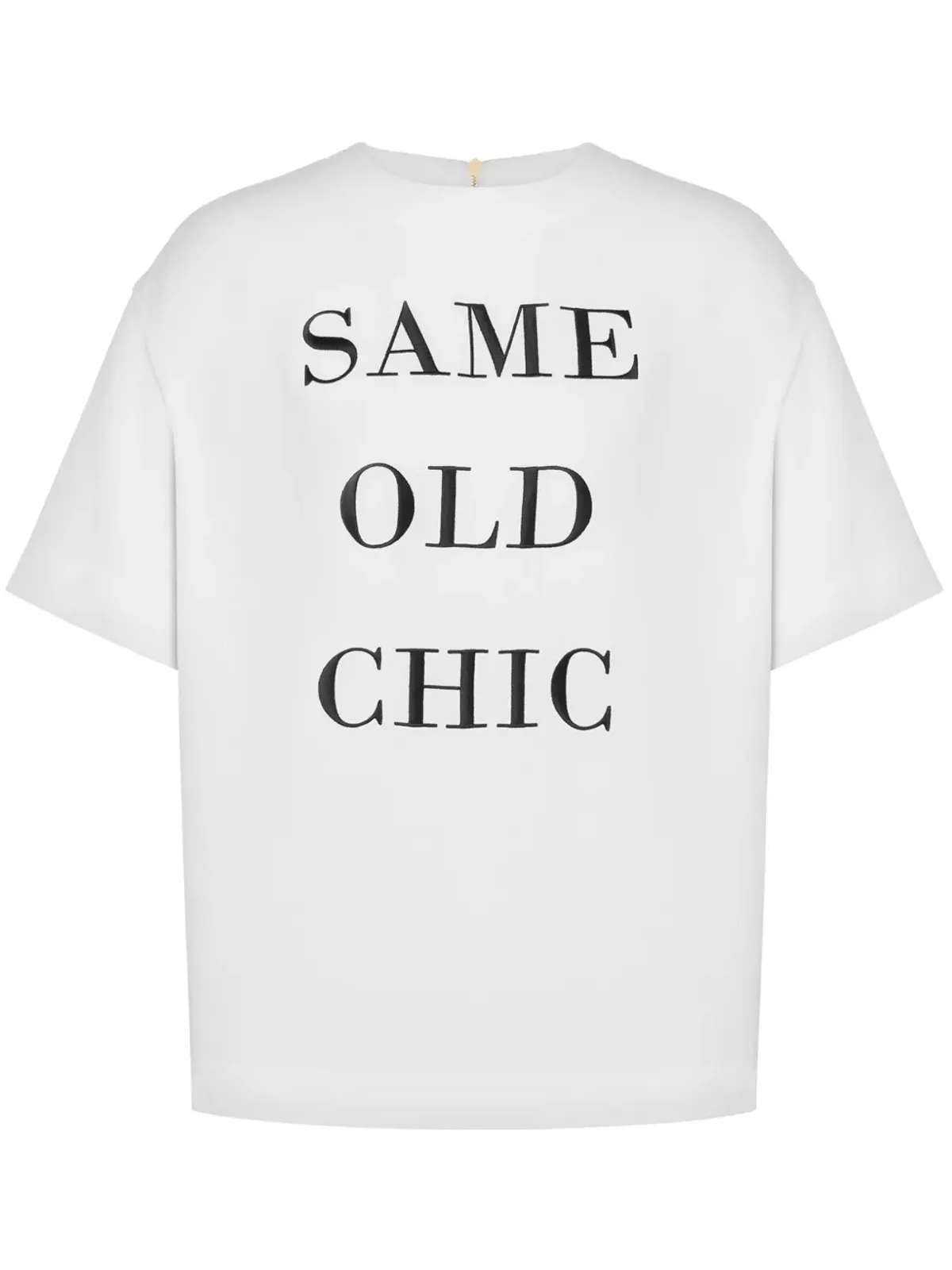 Moschino スローガンプリントジップアップ Tシャツ - ホワイト - 画像1
