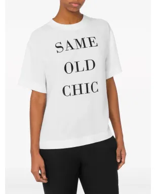 Moschino スローガンプリントジップアップ Tシャツ - ホワイト - サムネイル2
