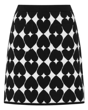 Moschino インターシャ編みコットン スカート - ブラック - サムネイル1