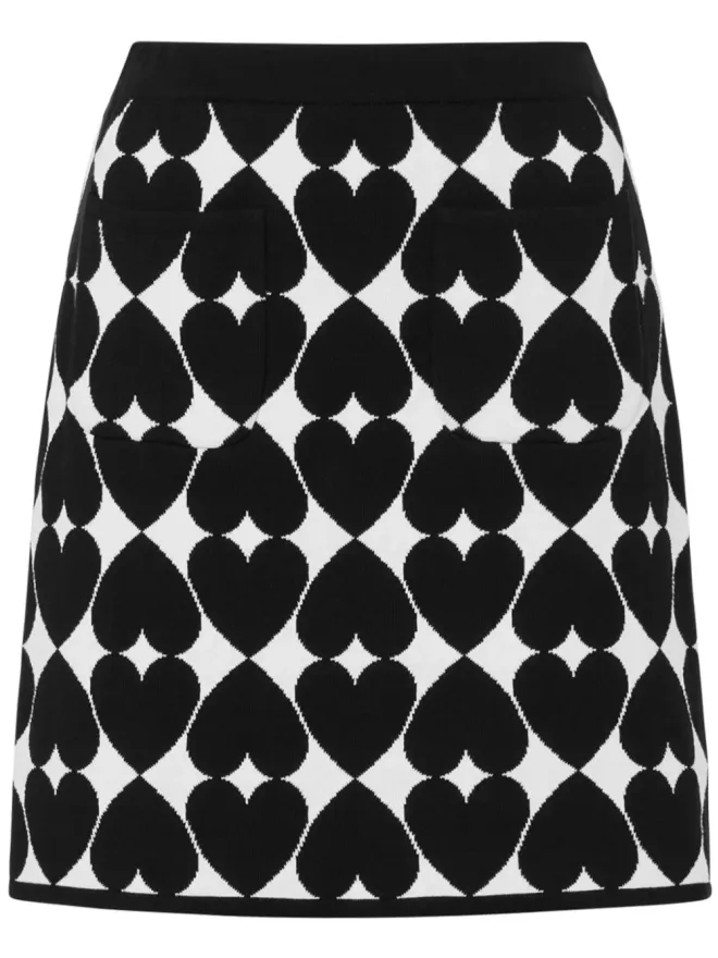 Moschino Moschino インターシャ編みコットン スカート - ブラックの商品画像