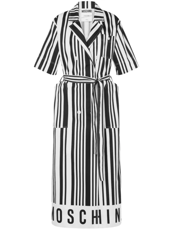 Moschino Moschino バーコードプリントコットンドレス - ホワイトの商品画像