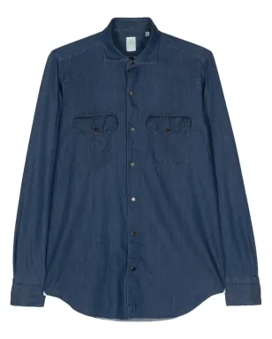 Finamore 1925 Napoli プレススタッズ付きシャンブレーシャツ - サムネイル1