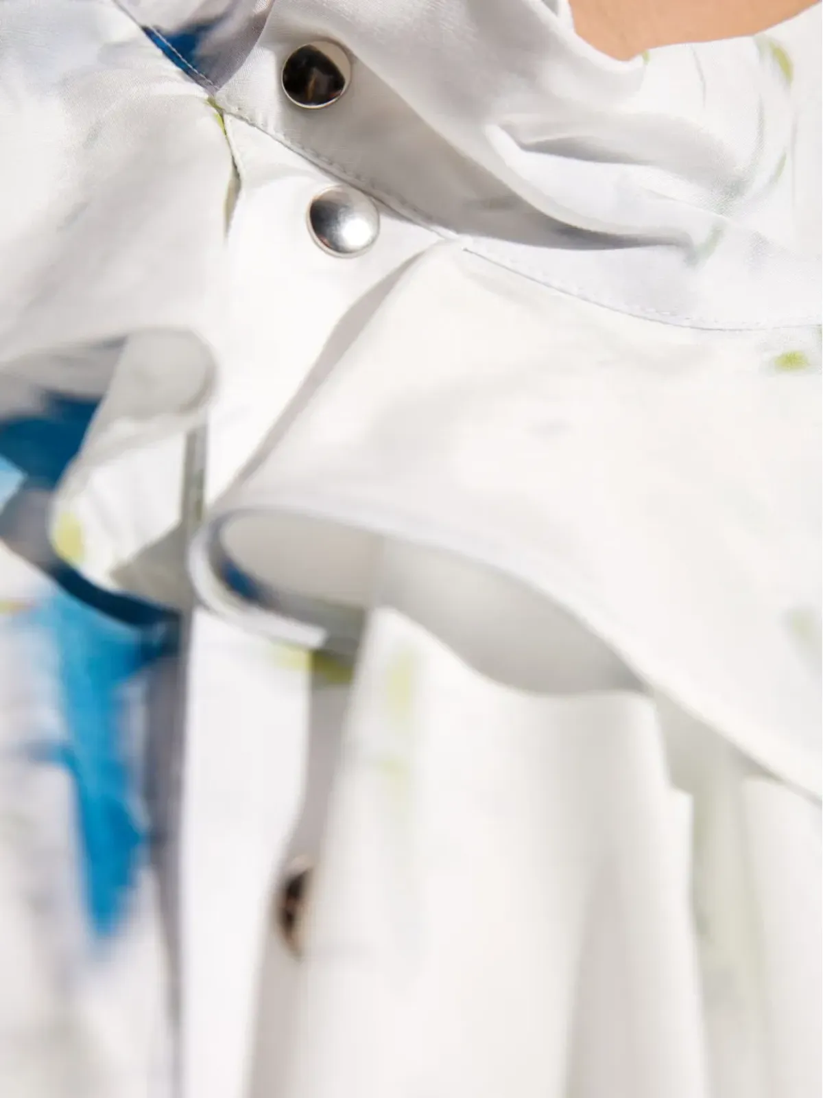 LEMAIRE 花柄プリント レイヤードシャツドレス - White - 画像5