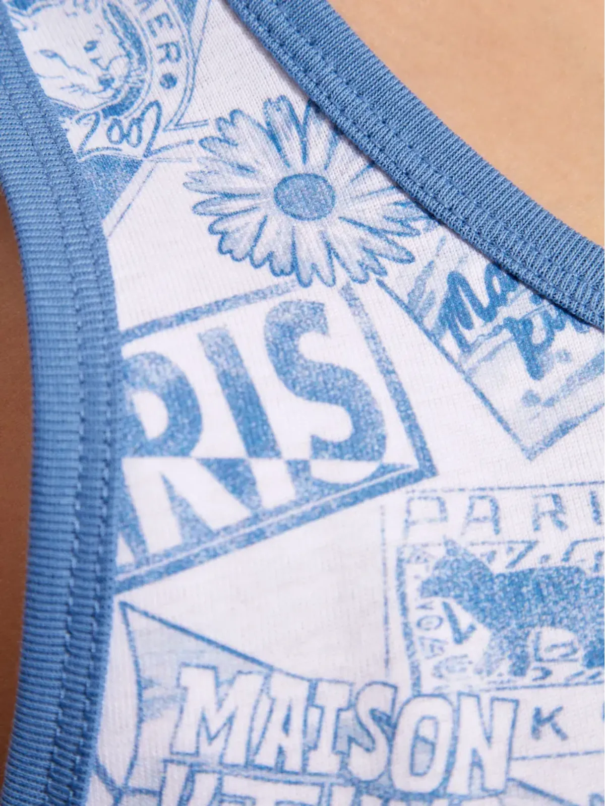 Maison Kitsuné Surf Collage コットン タンクトップ - ブルー - 画像5