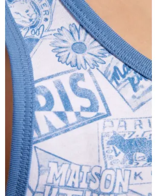 Maison Kitsuné Surf Collage コットン タンクトップ - ブルー - サムネイル5