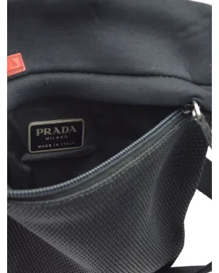 Prada ビンテージ 1990-2000s ロゴアップリケ クロスボディバッグ - ブラック - サムネイル4