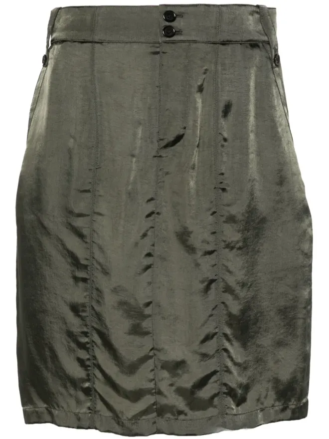 Saint Laurent Saint Laurent サテンペンシルミニスカート - グリーンの商品画像