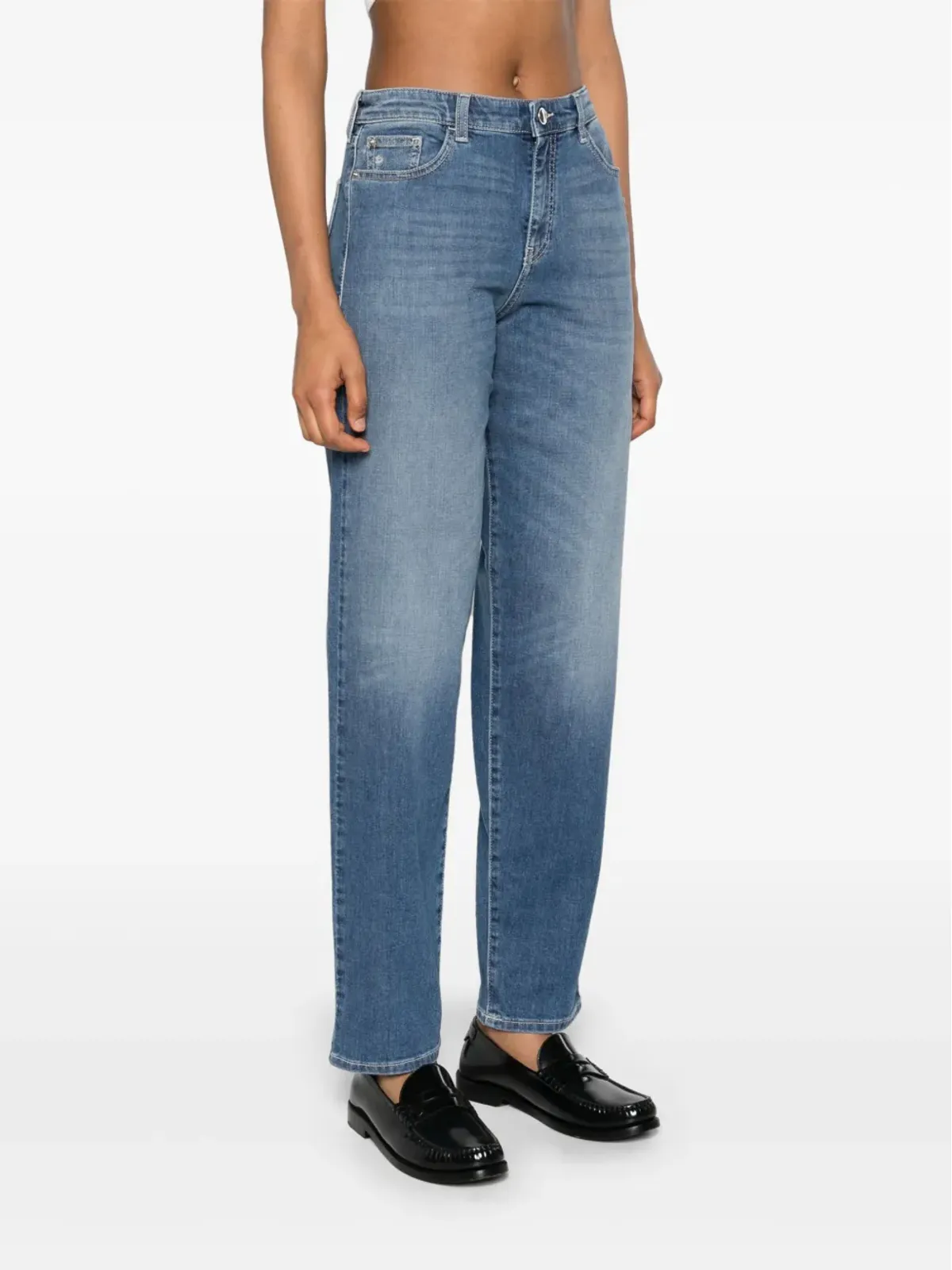 Emporio Armani ミッドライズ・スリムカット ジーンズ - 画像3