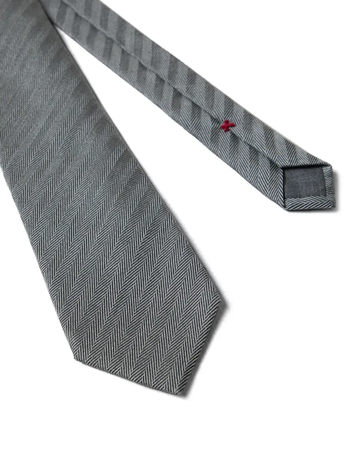 Brunello Cucinelli ストライプディテールのネクタイ - グレー - 画像2