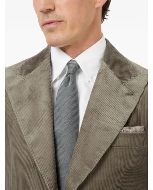 Brunello Cucinelli ストライプディテールのネクタイ - グレー - サムネイル4