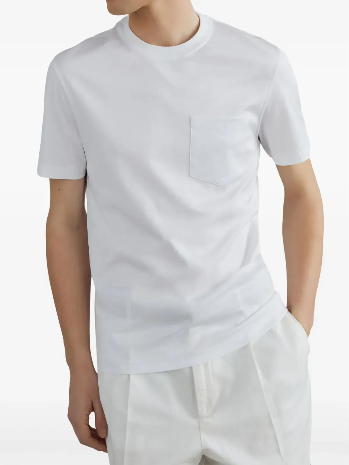 Brunello Cucinelli パッチポケット クルーネック Tシャツ - 画像2