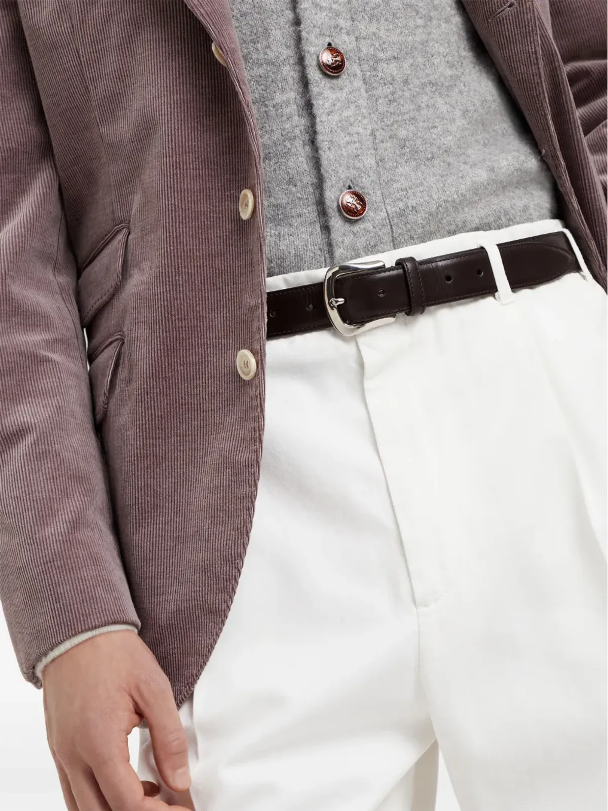 Brunello Cucinelli レザー ベルト - ブラウン - 画像4