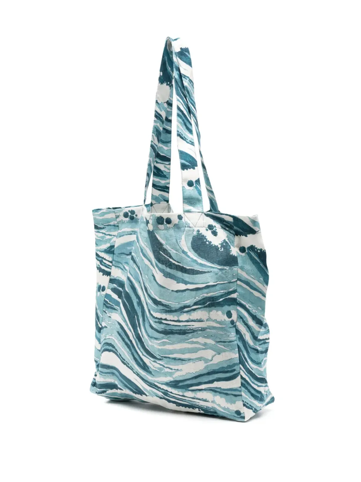 Maison Kitsuné アブストラクトパターンプリントリネンバッグ - 画像2