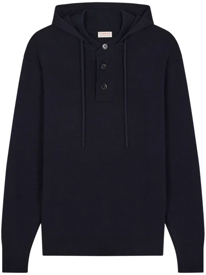 FURSAC FURSAC ボタン付きニットフーディ - ブルーの商品画像
