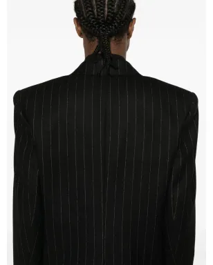 Saint Laurent ダブルブレスト ウール ブレザー - ブラック - サムネイル5