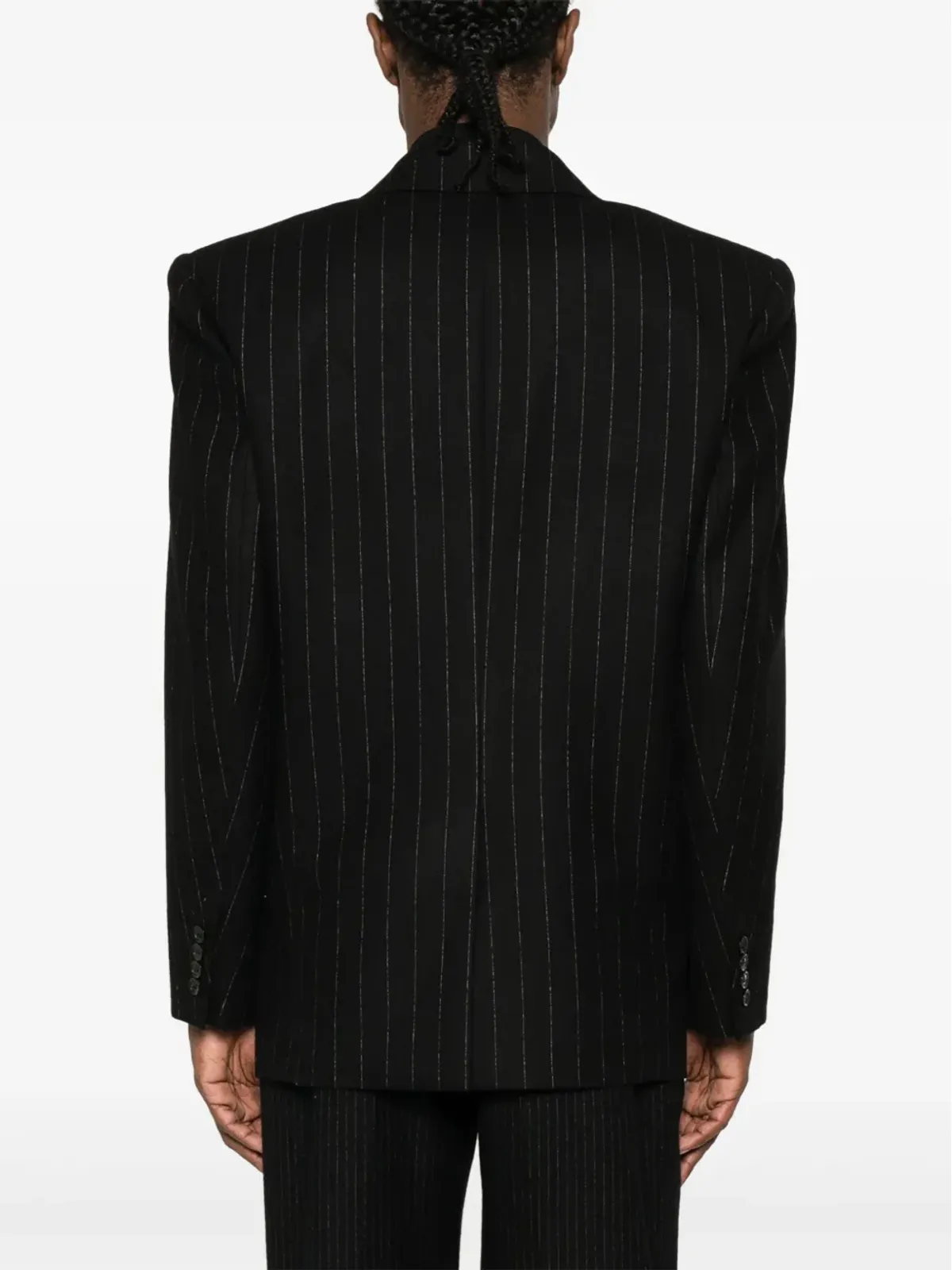 Saint Laurent ダブルブレスト ウール ブレザー - ブラック - 画像4