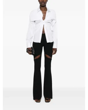 Courrèges Ellipse ブートカットパンツ ブラック - サムネイル2