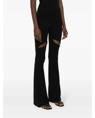Courrèges Ellipse ブートカットパンツ ブラック - サムネイル3