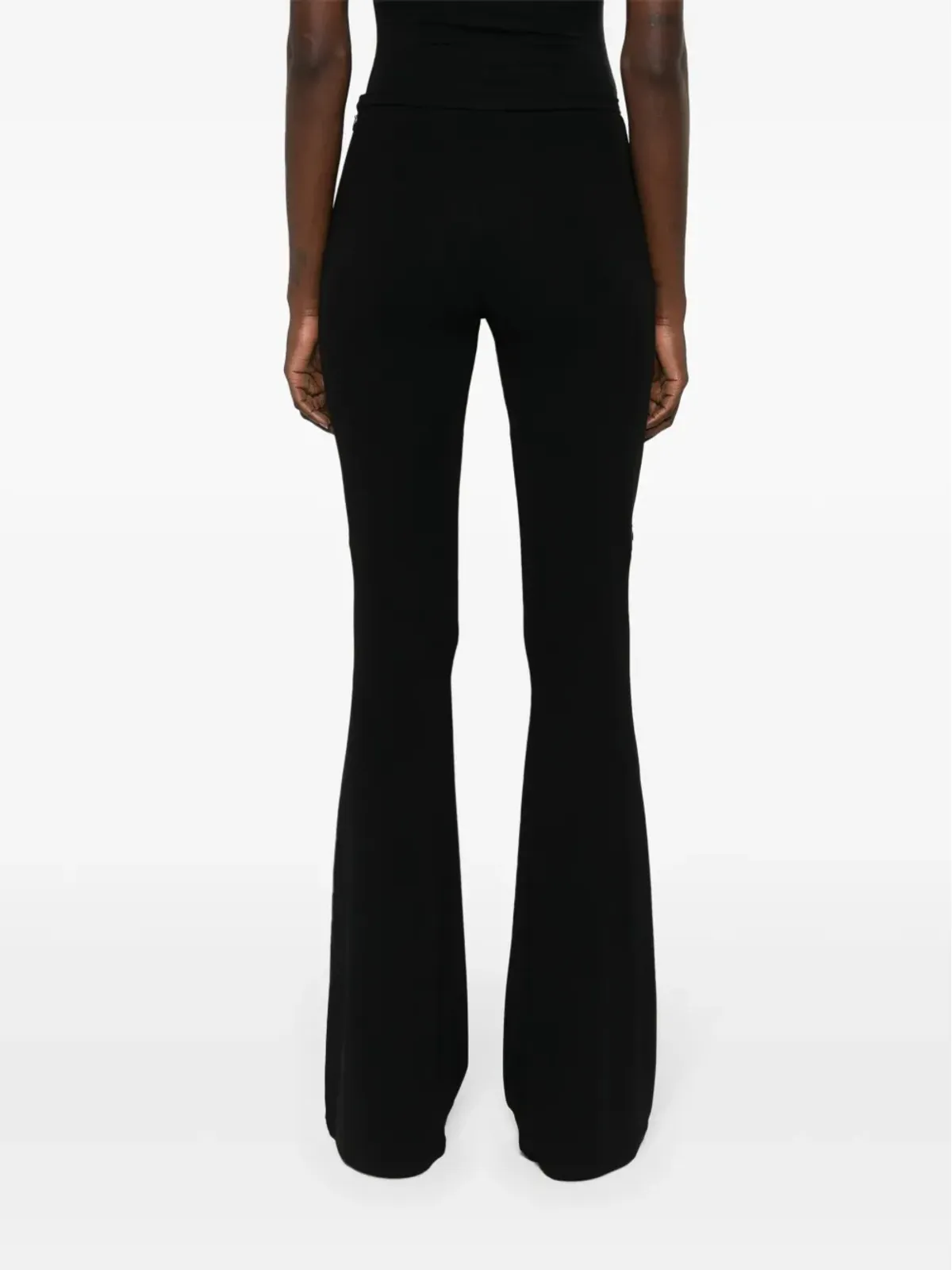 Courrèges Ellipse ブートカットパンツ ブラック - 画像4