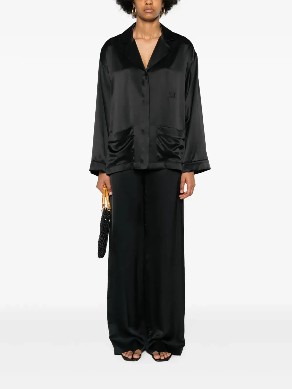 Max Mara Vasaio Vネック長袖シャツ - 画像2