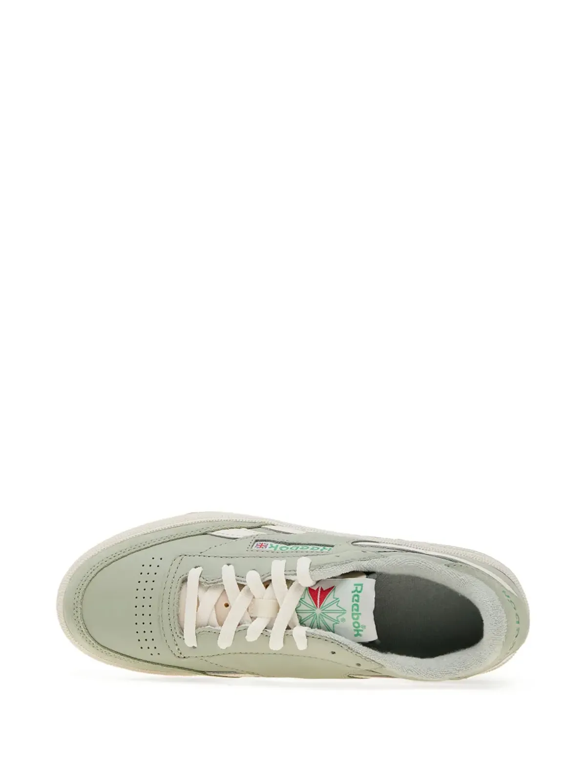 Reebok レザー スニーカー グリーン - 画像4