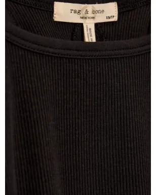 rag & bone エッセンシャル リブ編みタンクトップ（ブラック） - サムネイル5