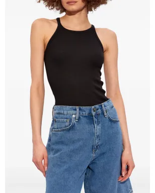 rag & bone エッセンシャル リブ編みタンクトップ（ブラック） - サムネイル3