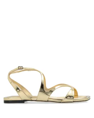 Jimmy Choo Ayla メタリックサンダル - ゴールド - サムネイル1