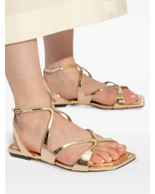 Jimmy Choo Ayla メタリックサンダル - ゴールド - サムネイル5