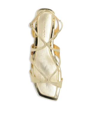 Jimmy Choo Ayla メタリックサンダル - ゴールド - サムネイル4