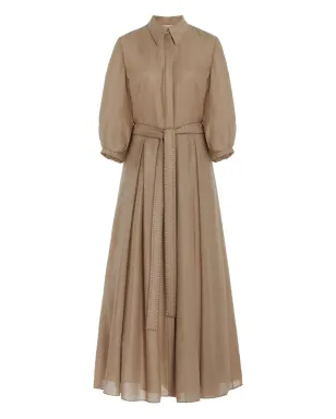 Gabriela Hearst Andy belted midi shirt dress - Neutrals - サムネイル1