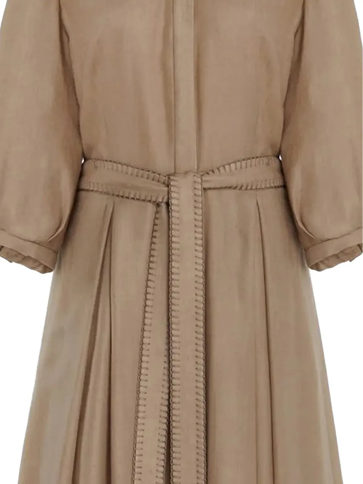 Gabriela Hearst Andy belted midi shirt dress - Neutrals - 画像2