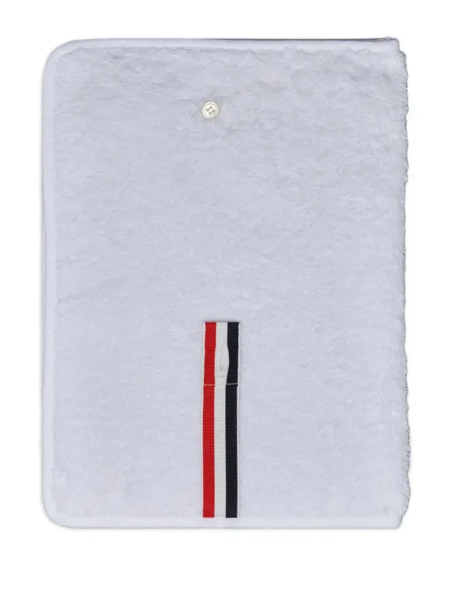 Thom Browne Thom Browne リボン縁取りコットン タオル 30cm×88cm - ホワイトの商品画像